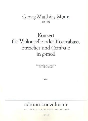 Konzert g-Moll  für Violoncello und Orchester  Viola