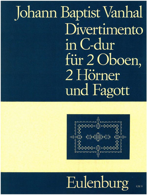 Divertimento C-Dur  für 2 Oboen, 2 Hörner und Fagott  Partitur und 5 Stimmen
