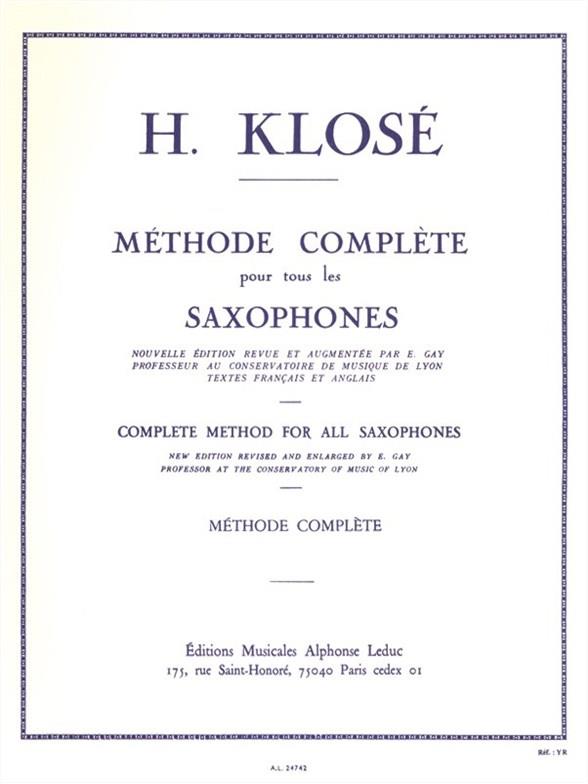 Méthode complète  pour tous les saxophones (fr/en)  