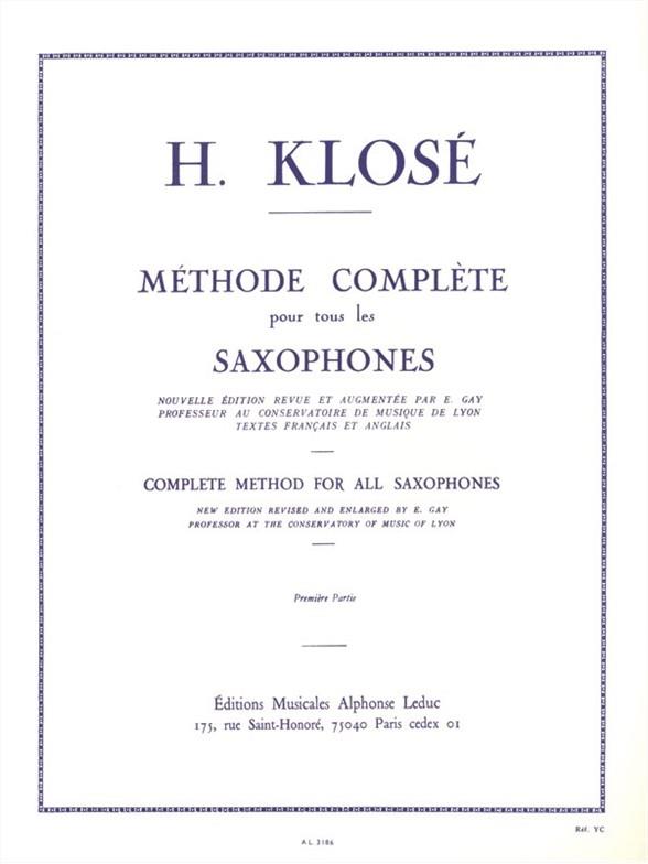 Méthode complète vol.1  pour tous les saxophones (fr/en)  