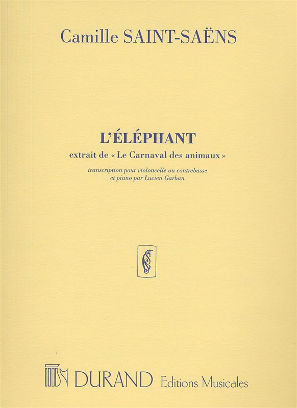 L'elephant pour violoncelle ou&nbsp;&nbsp;contrebasse et piano&nbsp;&nbsp;