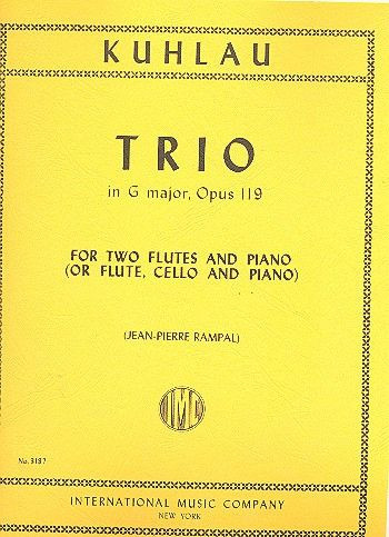 Trio g Major op.119&nbsp;&nbsp;for 2 flutes and piano&nbsp;&nbsp;Rampal, Jean Pierre, ed