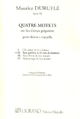 Tota pulchra es op.10,2&nbsp;&nbsp;pour 3 voix de femmes&nbsp;&nbsp;partition