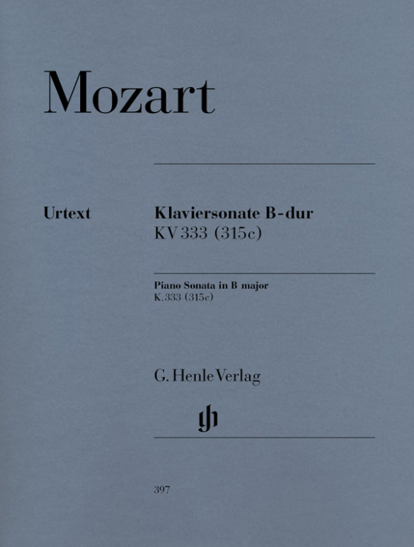 Sonate B-Dur KV333&nbsp;&nbsp;für Klavier&nbsp;&nbsp;