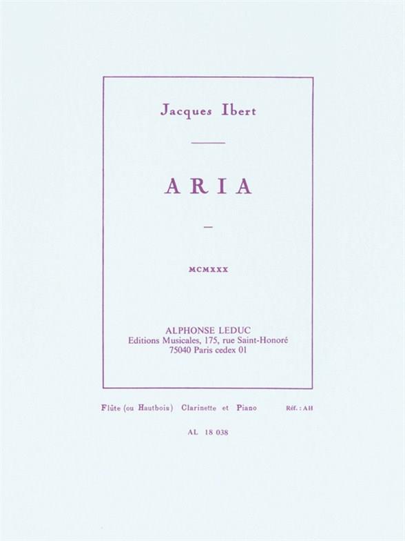 Aria pour flûte (hautbois),  clarinette et piano  