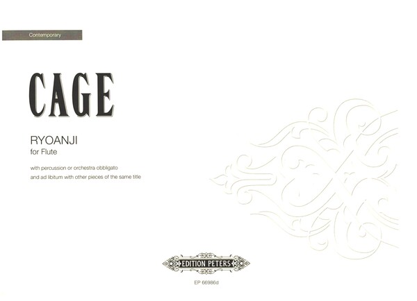 Ryoanji  for flute with perc. or orchestral ob. and ad lib with other pieces  Score