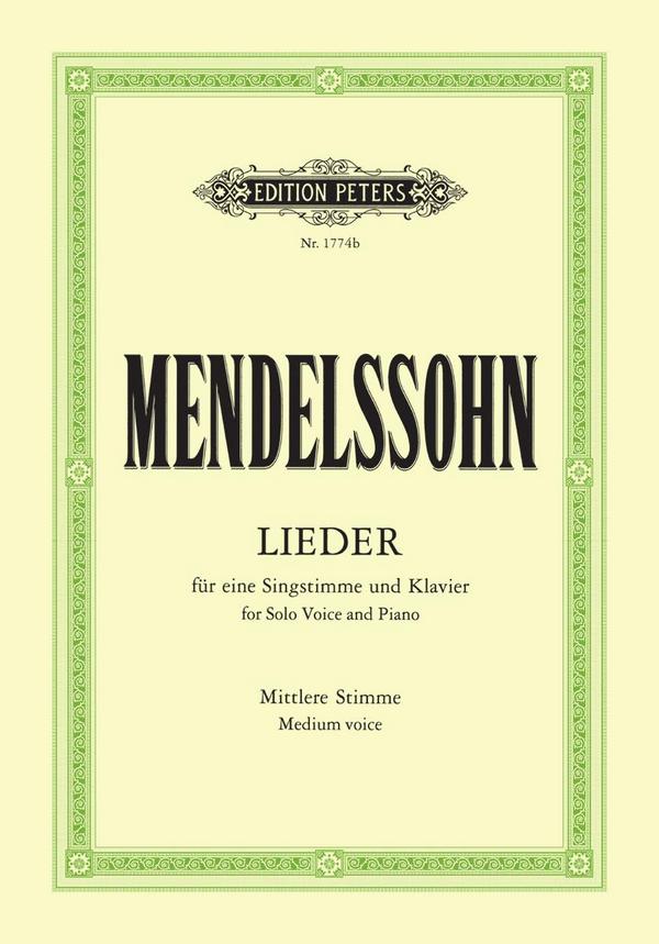 Lieder&nbsp;&nbsp;für Gesang (mittel) und Klavier (dt)&nbsp;&nbsp;