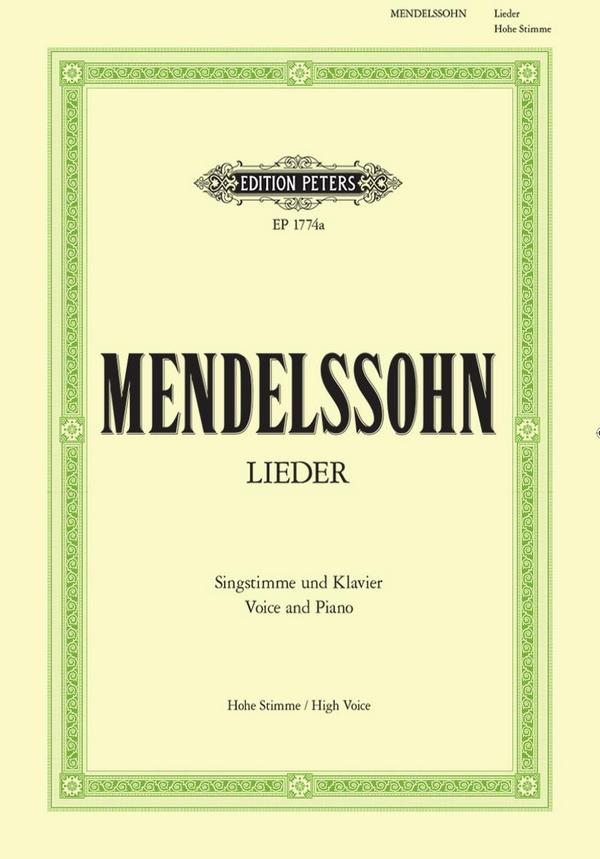 Lieder&nbsp;&nbsp;für Gesang (hoch) und Klavier (dt)&nbsp;&nbsp;