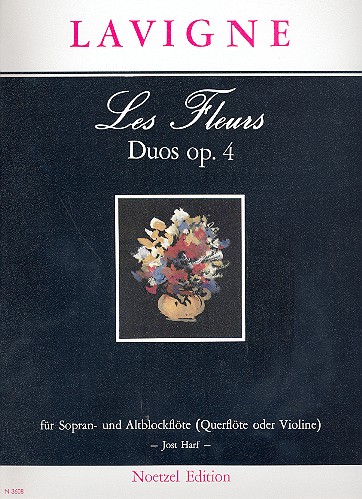 Les Fleurs Duos op.4   für 2 Blockflöten (S/A) oder Querflöte und Violine  Spielpartitur