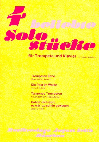 4 beliebte Solostücke für Trompete  und Klavier (2. Trompete ad lib.)  