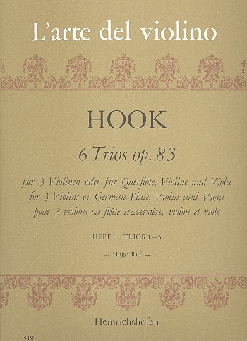 6 Trios op.83 Band 1 (Nr.1-3)  für 3 Violinen (Flöte, Violine, Viola)  Partitur und Stimmen