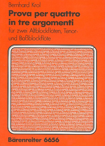 Prova per quattro in tre argomenti op.63,2&nbsp;&nbsp;für 4 Blockflöten (AATB)&nbsp;&nbsp;