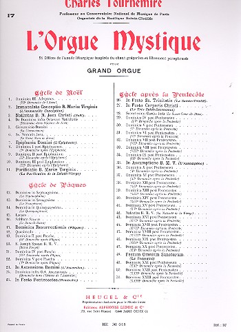L'orgue mystique vol.17  paques  