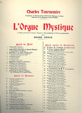 L'orgue mystique vol.34 Pentecote    