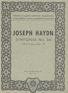 Sinfonie d-Moll Nr.34 Hob.I:34&nbsp;&nbsp;für Orchester&nbsp;&nbsp;Studienpartitur