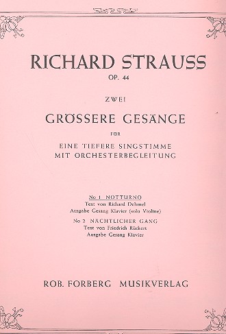 Notturno op.44,1 für Gesang&nbsp;&nbsp;(tief), Violine und Klavier&nbsp;&nbsp;