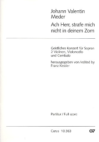 Ach Herr, strafe mich nicht in deinem Zorn    Partitur (dt)