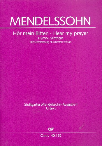 Hör mein Bitten&nbsp;&nbsp;für Sopran, gem Chor und Orchester&nbsp;&nbsp;Partitur (dt/en)