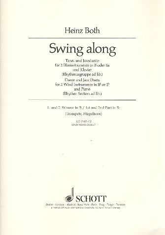 Swing along&nbsp;&nbsp;für 2 Blasinstrumente in B (Es) und Klavier&nbsp;&nbsp;1. und 2. Stimme in B (Trompete/Flügelhorn)
