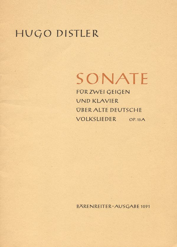 Sonate op.15a für 2 Violinen und  Klavier  