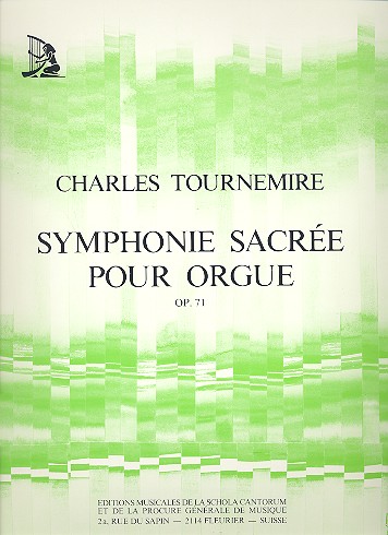 SYMPHONIE SACREE OP.71  pour orgue  