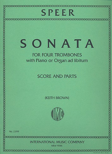 Sonata&nbsp;&nbsp;for 4 trombones and piano (organ)&nbsp;&nbsp;score and 4 parts
