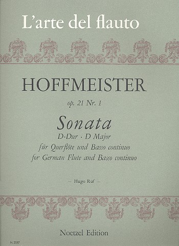 Sonata D-Dur op.21 Nr.1&nbsp;&nbsp;für Querflöte und Basso continuo&nbsp;&nbsp;Partitur und 2 Stimmen
