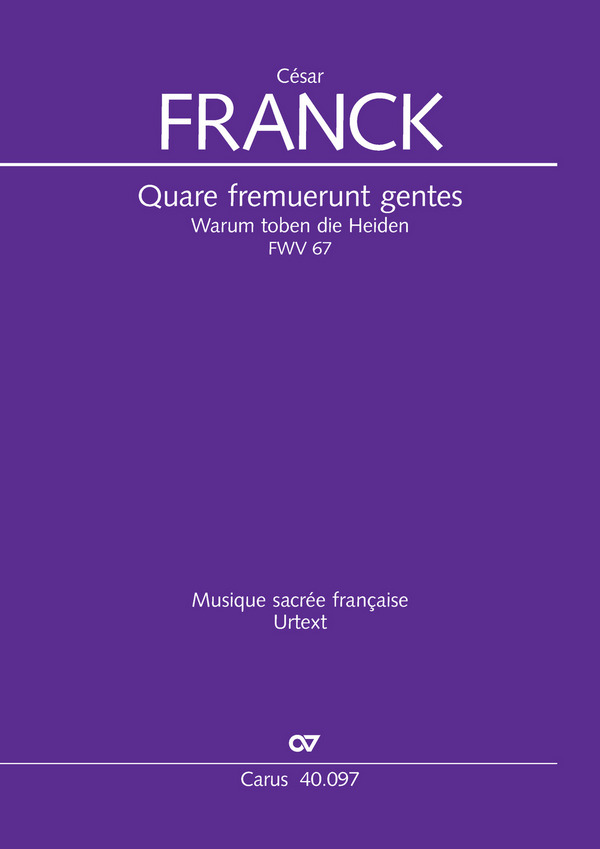 Quare fremuerunt gentes für Bariton,  Chor und Orchester  Partitur (= Orgel)