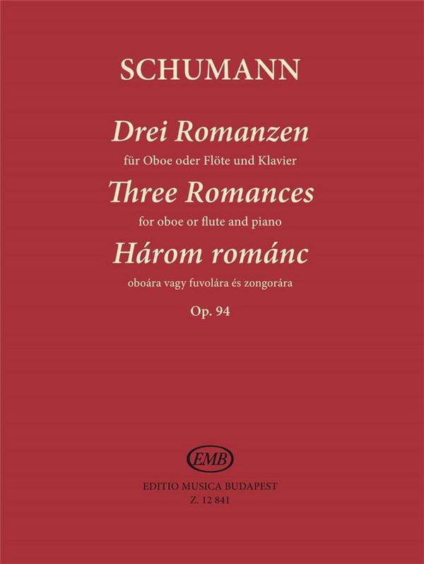 3 Romanzen op.94  für Flöte (Oboe) und Klavier  
