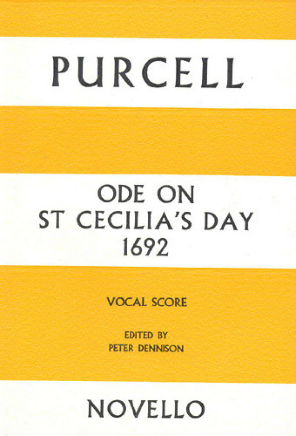 Ode on Saint Cecilia's Day for&nbsp;&nbsp;mixed chorus and orchestra&nbsp;&nbsp;vocal score (en)