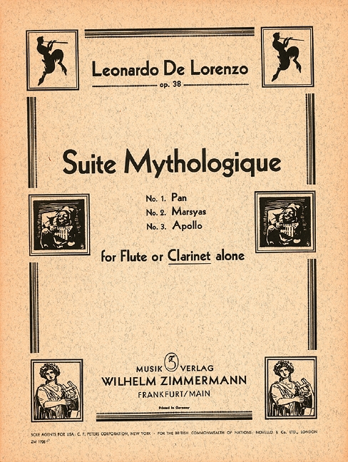Suite mythologique op.38  for flute (clarinet) solo  Ausgabe für Klarinette