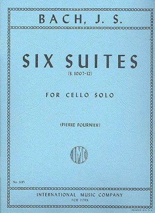 6 Suites BWV1007-1012&nbsp;&nbsp;for violoncello solo&nbsp;&nbsp;