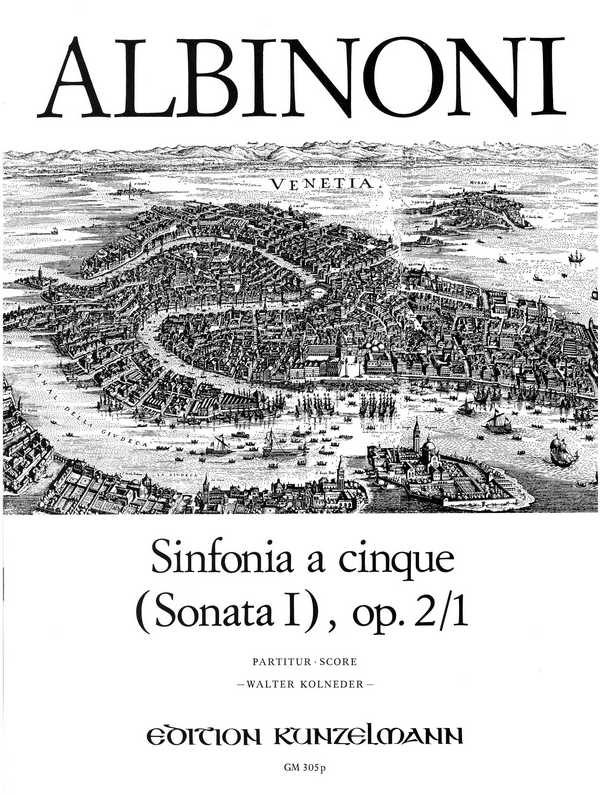 Sinfonia à cinque G-Dur op.2,1&nbsp;&nbsp;für Streicher&nbsp;&nbsp;Partitur