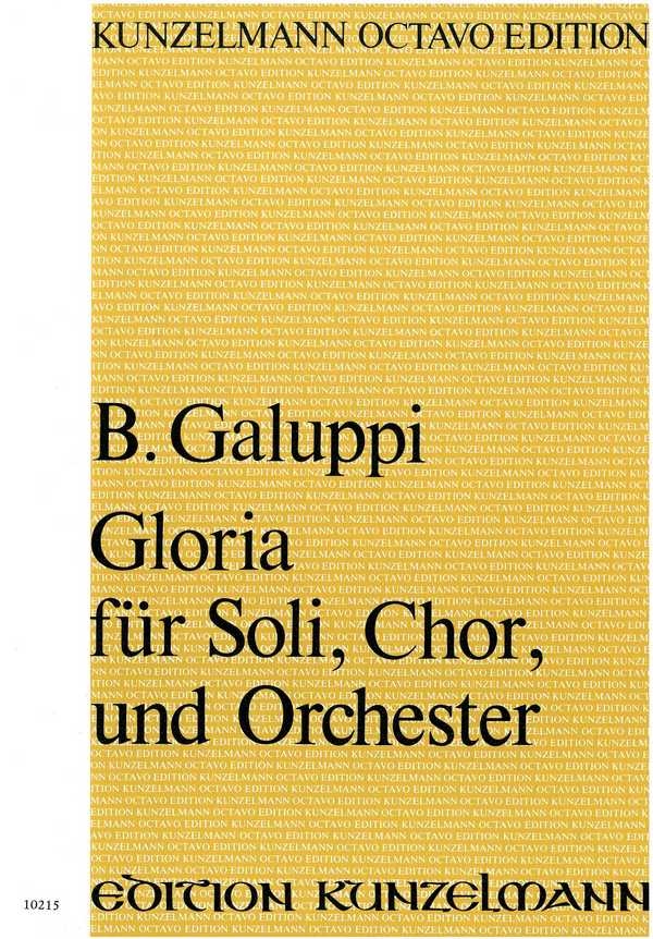 Gloria  für Soli, Chor, Orchester und Orgel  Partitur