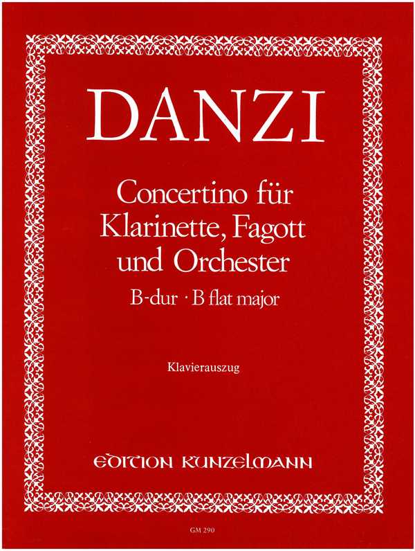 Concertino B-Dur op.47  für Klarinette, Fagott und Orchester  Klavierauszug mit Solo-Stimmen