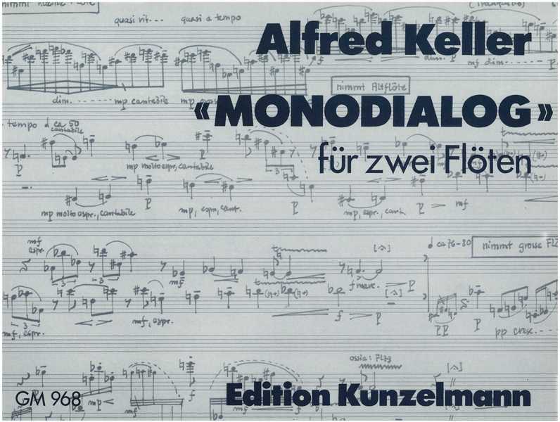 Monodialog  für 2 Flöten, auch kleine Flöte und Altflöte  2 Partituren (1976)