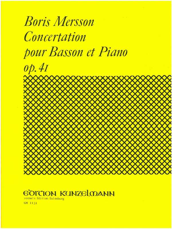 Concertation op.41  pour basson et piano  