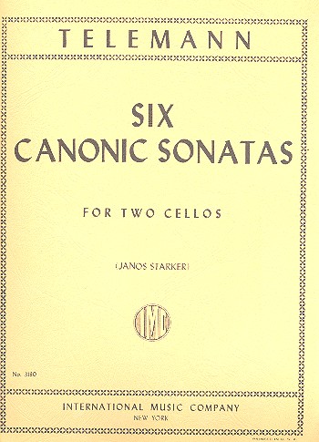 6 canonic Sonatas&nbsp;&nbsp;for 2 cellos&nbsp;&nbsp;
