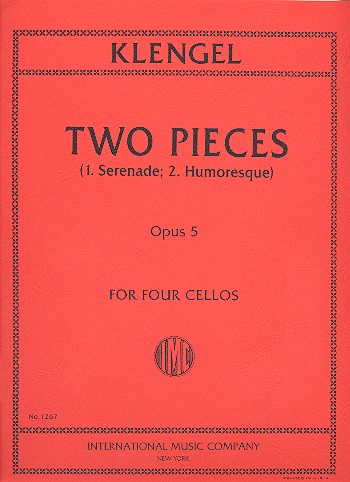 2 Pieces op.5  for 4 violoncellos  Score and parts