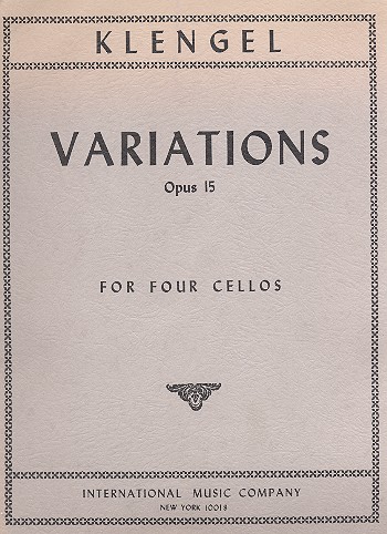 Variations op.15  for 4 cellos  score and 4 parts