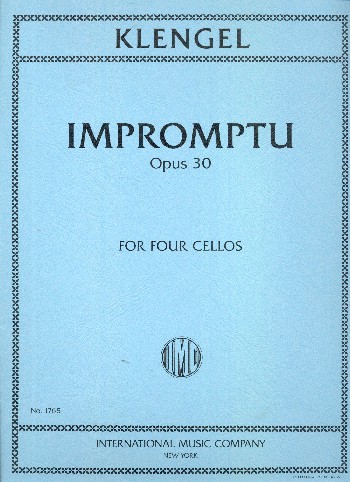 Impromptu op.30  for 4 violoncellos  score and 4 parts