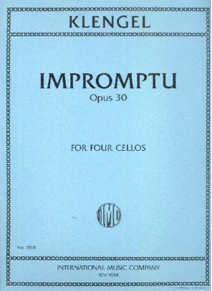 Impromptu op.30  for 4 violoncellos  score and 4 parts