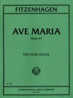 Ave Maria op.41&nbsp;&nbsp;for 4 Violoncellos&nbsp;&nbsp;score and parts