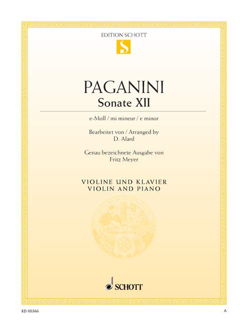 Sonate e-Moll Nr.12&nbsp;&nbsp;für Violine und Klavier&nbsp;&nbsp;