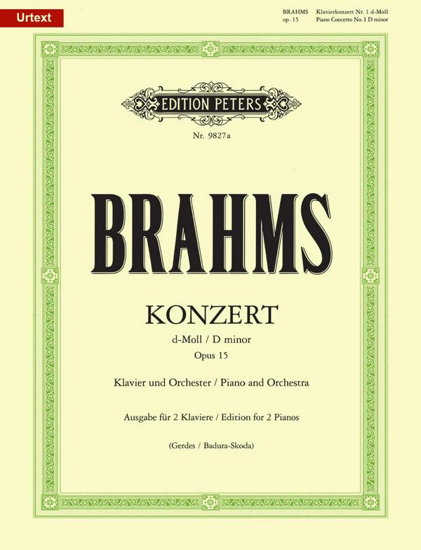 Konzert d-Moll Nr.1 op.15 für Klavier und Orchester&nbsp;&nbsp;Ausgabe für 2 Klaviere (eine Spielpartitur)&nbsp;&nbsp;