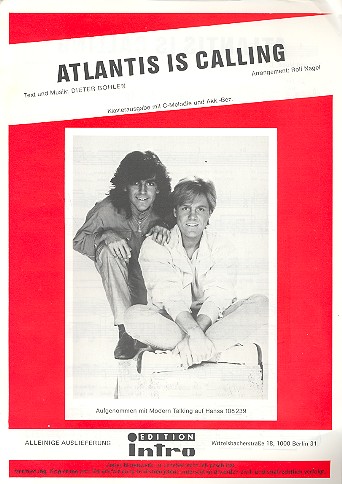 Atlantis is calling  Gesang und Klavier  Einzelausgabe