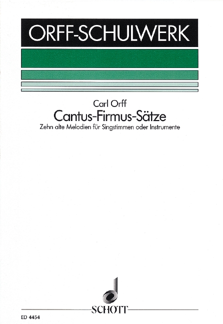 Cantus-firmus-Sätze&nbsp;&nbsp;für Gesang (Chor) oder Instrumente&nbsp;&nbsp;Partitur