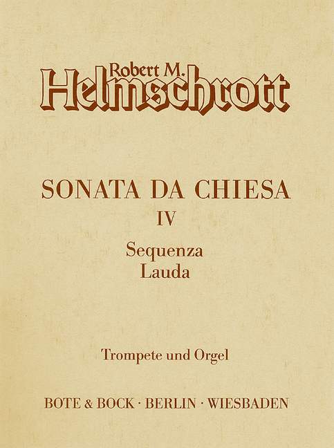 Sonata da chiesa Nr.4&nbsp;&nbsp;für Trompete und Orgel&nbsp;&nbsp;