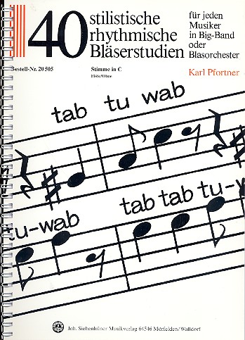 40 stilistische Bläserstudien in C  für Flöte, Oboe  