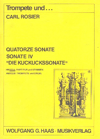 Sonate Nr.4 für Trompete und Streicher  Partitur und 6 Simmen  